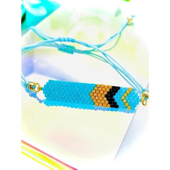 Woven miyuki/rice bead bracelet - Picture 2 of 9